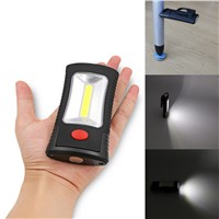 Magnetic COB LED Work Lamp COB+3LEDs 2-Modes LED Flashlight Magnet Working Light Torch Linternas With Folding Hook Stand Support