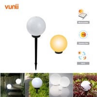Yunji IP65 LED Solar Garden Ball Light Solar Powered Lawn Lamp with Light sensor for Path Garden Outdoor Holiday Deco