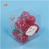 1.65M 3D Red Apple 10 LED Bulbs String Light Battery Operated Child Kids Home Party Decor DIY Wedding Backdrop with Fairy Lights