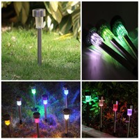 10pcs/Lot LED Solar Lawn Lamps Solar Stake Path Light Set Waterproof Novelty  Outdoor Decoration Garden Lawn Landscape light