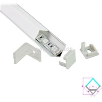 10 X0.5M Sets/Lot 90 Angled Led aluprofil and Anodized Aluminium led channel profile with mout clips for kitchen Cabinet lights