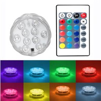 ITimo Wireless Remote Control LED Float Water Light Night Light Flower Shape Waterproof Swimming Pool Decoration Lamp RGB 10 LED