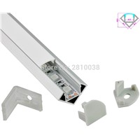 10 X 0.5M Sets/Lot 30 Degree corner aluminum channel for led lights and Aluminium led strip profiel for wardrobe Cabinet lights