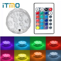 ITimo RGB 10 LED Light Wireless Remote Control Novelty Night Light Waterproof Lamp