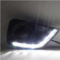 Hot sales led DRL Automobile Accessories Car Styling Daytime Running Lights for Toyota Vios 2014-2015 Fog Light Front Lamp