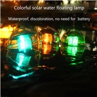 Viosliteled Outdoor Solar LED Water Floating Lights Solar Energy Lamp Household Family Courtyard Spherical Pond Lamp