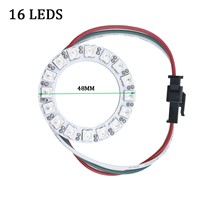 16-45leds WS2812B LED Globe Modules Ring Circle White/ Black PCB addressable 5V Full color Development AD Board DIY USE UR