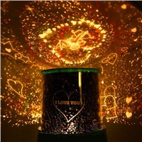 Room hall Novelty Projector Lamp Rotary Flashing Starry Star Moon Sky LED Star Projector Night Light Kids Children Baby