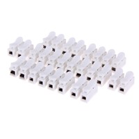 50pcs/lot Push Type Wire Connector 2P Butt Joint Terminal Blocks Connector For Lighting Machinery Power Supply Motor