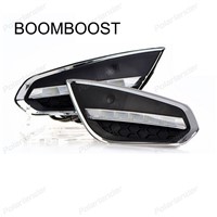 BOOMBOOST Light-Off Style Relay Waterproof ABS Car DRL 12V LED Daytime Running Light Daylight for Volvo S60 V60 2009-2013