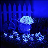 50LED 200cm Waterproof Decorative Cherry Globe Solar Powered LED String Lights Outdoor Garden Patio Lantern Decoration Lightings