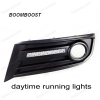 BOOMBOOST 1 pair auto part Car fog lights  For Citroen C-Quatre 2012-2013 LED daytime running lights Car-styling