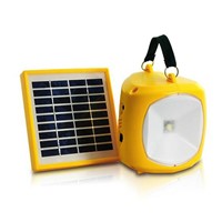 N710 Solar Powered 4-Mode Indoor &amp;amp;amp; Outdoor Handheld LED Emergency Light Battery Charger With FM Radio (Yellow)