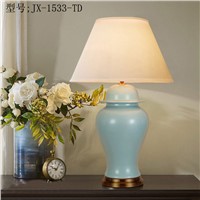 TUDA 5W LED Bulb Table Lamps American Lamp European and American Classic Ceramic Desk Lamp Flower Vase Lamp