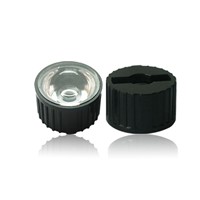 50pcs/lot 20mm 90 Degree Clear LED Lens + 22mm Black holder for 1W 3W 5W LED Light Lamp