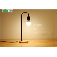 Loft Vintage Desk Lamp with 2 Colors Traditional American Countryside Wooden Iron Edison Table Lamps Nordic Metal Table Fixtures