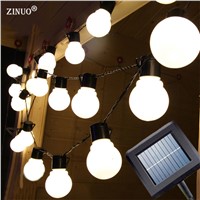 ZINUO  2.5M Solar Garden Light Outdoor 10pcs 5CM Big Size Ball Fairy Solar String Garden Garland Waterproof Outdoor Light