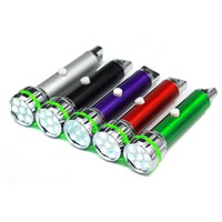 24 PCS/Pack Portable Outdoor Camping Bike Night Torches Mini Keychain Flashlight 7 LED Flashlight with Carabiner P30