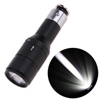 Rechargeable CREE Q5 LED Flashlight Car Vehicle Charging Mini Pocket Torch Light 1 Mode with Built-in Car Charger