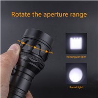 4 Modes XML-T6 COB LED Flashlight Torch Light lanterna Rotate Adjustable Flash Light Lamp Powered Rechargeable T6 Flashlight