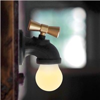 2017 Unique Water Tap Shape Lamp Rechargeable Voice Control USB LED Antique Faucet Tap Long Time Nightlight Wall Bedroom
