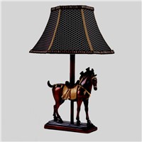 study room villa hotel horse into Table lamp European style American bedroom bedside lamp creative lighting living room  CL