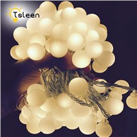 TSLEEN Luzes Decoration Solar LED Outdoor Ball String Lights Pendant Wedding Xmas New Year Garden Party Garland Decors Lampada