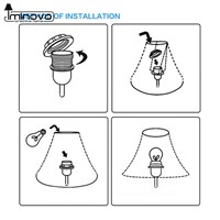 IMINOVO Table Lamp LED Lighting Desk Lamps E27 Bulb For Bedroom Decor Resin Cartoon Painting Linen Lampshade For Kids Baseball