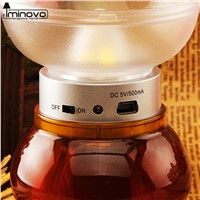 IMINOVO LED Table Lamp Light Blow Control Switch Adjustable Lights Transparent Acrylic Desk lamps Home Decor For Living Room