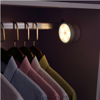 LED Motion Sensor Night Light 360 Degree Flexible Rotation Wall Lamp Auto On / Off Battery Operated Cabinet Wardrobe lamp
