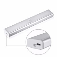 1PC Motion Sensor Night Light Potable LED Closet Lights Wall Lamp Battery Powered Wireless Cabinet Leds Lamp With Magnetic Strip