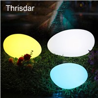 Thrisdar IP68 Stone Shape Outdoor Garden Lawn Lamps 16 Color Pond Landscape Path Floating Swimming Pool Ball LED Lamp