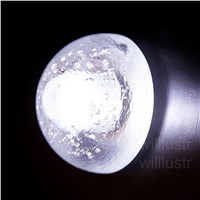 wall sconce glowing orb cast blown glass lamp modern clear crystal hemisphere lighting porch staircase hotel LED vanity light