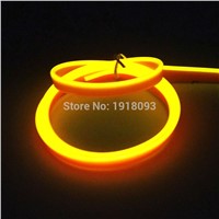 High quality Flexible EL Wire LED Strip Tube Rope Flexible Neon Light 2.3mm-skirt 1 Meter Yellow Car Inside Decoration