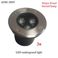 LED lamp Underground Light 3W led rgb  waterproof  Buried  Recessed garden Path Landscape Outdoor Lighting