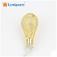 LumiParty 28 leds String Light Christmas Garland Light Fairy Xmas Wedding Festival Home Decoration hollow pendant EU Plug Golden