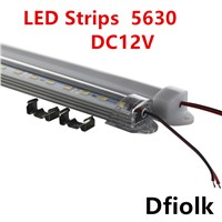 30PCS/LED Bar Lights DC12V 5630/5730 LED Rigid Strip 50cm LED Tube with U Aluminium Shell + PC Cover