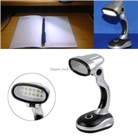New Portable Flexible 12 LED Desk Lamp Light Read Torch Battery Powered Cordless #G205M# Best Quality