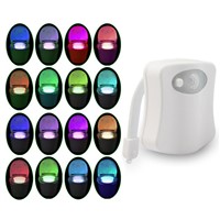 16 Colors Toilet Light/ 8 Colors Toilet Motion Sensor Automatic LED Night Light Hanging Bowl with Color Setting Battery-Operated