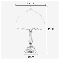 FUMAT European Glass Table Lamps Stained Glass Lamp For Bedside Study Pastoral Living Room Coffee Bar Marriage Room Table Lights