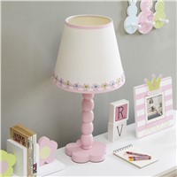Lovely Creative Pink wood Fabric Flowers Led E27 Table Lamp For Girl&#39;s Room Bedroom Kid&#39;s Gift