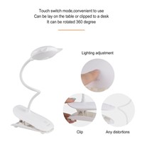 LED Desk Lamp Eye Protection Table Light With Clip 3 Gear Touch Switch Adjustable Light USB Rechargeable Reading Light New