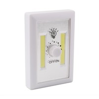 Magnet Easy Install COB LED Super Bright LED Night Light Battery Operated Rotary Switch ON/OFF LED Night Lamp Adjust Bright