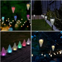 Lumiparty Hot Mini Shine Solar Powered Color Changing Garden Outdoor Waterproof Yard Light Lawn Decoration Scene