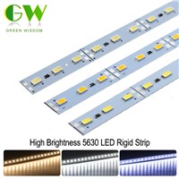 LED Bar Light 5630 DC12V 36LEDs/50cm High Brightness LED Hard Rigid Strip For Kitchen Under Cabinet Showcase 10pcs/lot