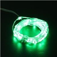 5M Silver LED Copper Wire 50LED String Fairy Lights USB Rechargeable For Xmas Party Decoration With 24 Keys IR Remote Controller