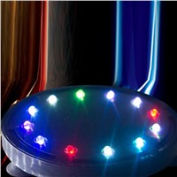 LumiParty New Fish Tank Multi Color Changing Underwater Submersible Aquarium Bubble Light 12 LEDs Air Bubble Lamp Round Shape