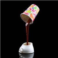 Creative Novelty DIY LED Table Lamp Home Romantic Pour Coffee Usb Battery Night Light Child bedroom bedside lamp