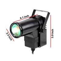 TSSS 10W Led Pinspot Light DMX512 Wash Narrow Beam Pin spot Lighting Mount RGBW Spotlight Projector for Dance Floor Celebration