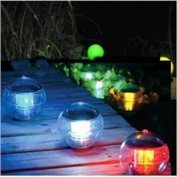 10pcs/lot Multi Color Garden Swimming Pond Lake Ball Solar Powered LED Floating Light Lamp